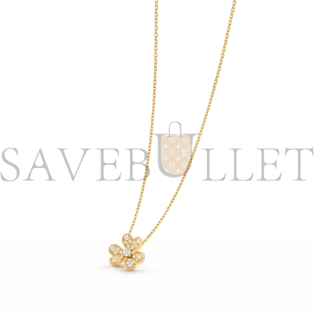 VAN CLEEF ARPELS FRIVOLE PENDANT, MINI MODEL - YELLOW GOLD, DIAMOND VCARP24000